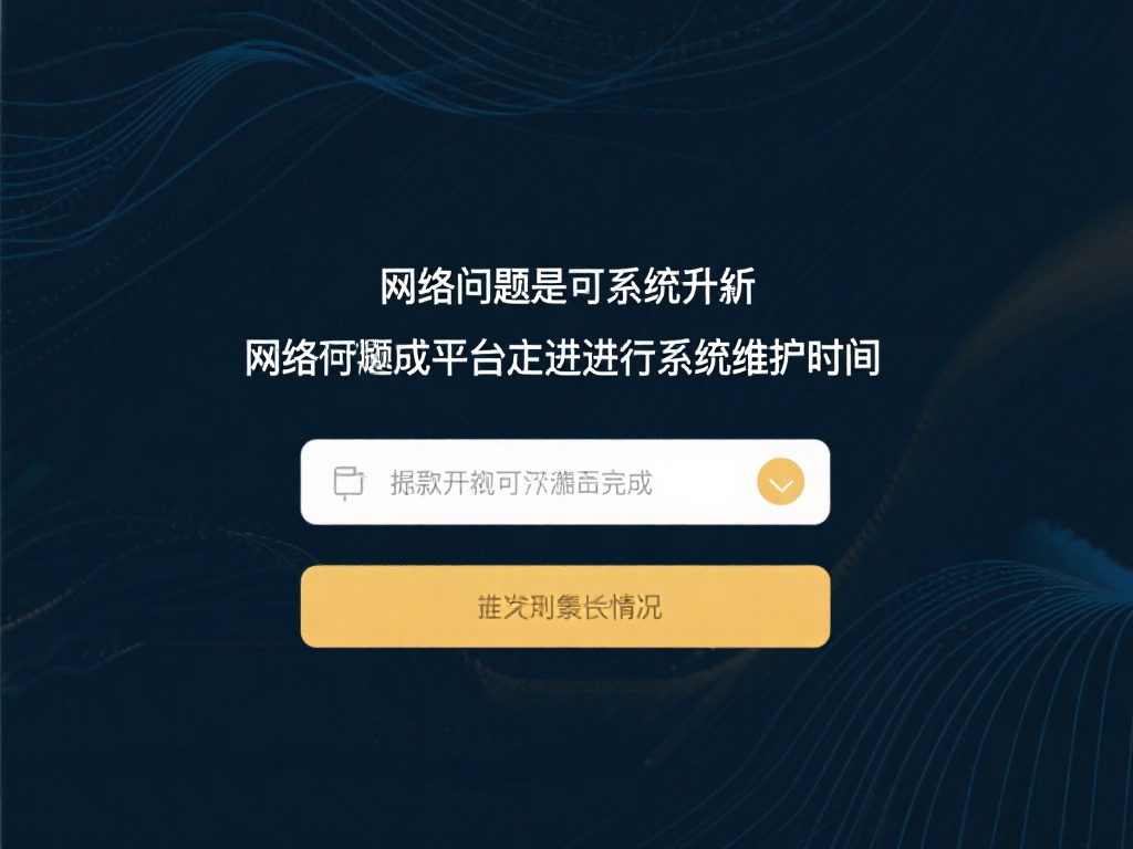 网络问题或系统更新
网络不稳定或平台正进行系统维